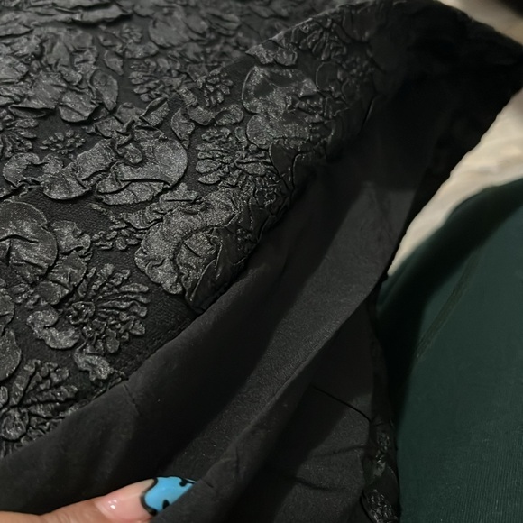 0544 GANNI Black Jacquard Mini dress sz 38/L - Picture 6 of 8